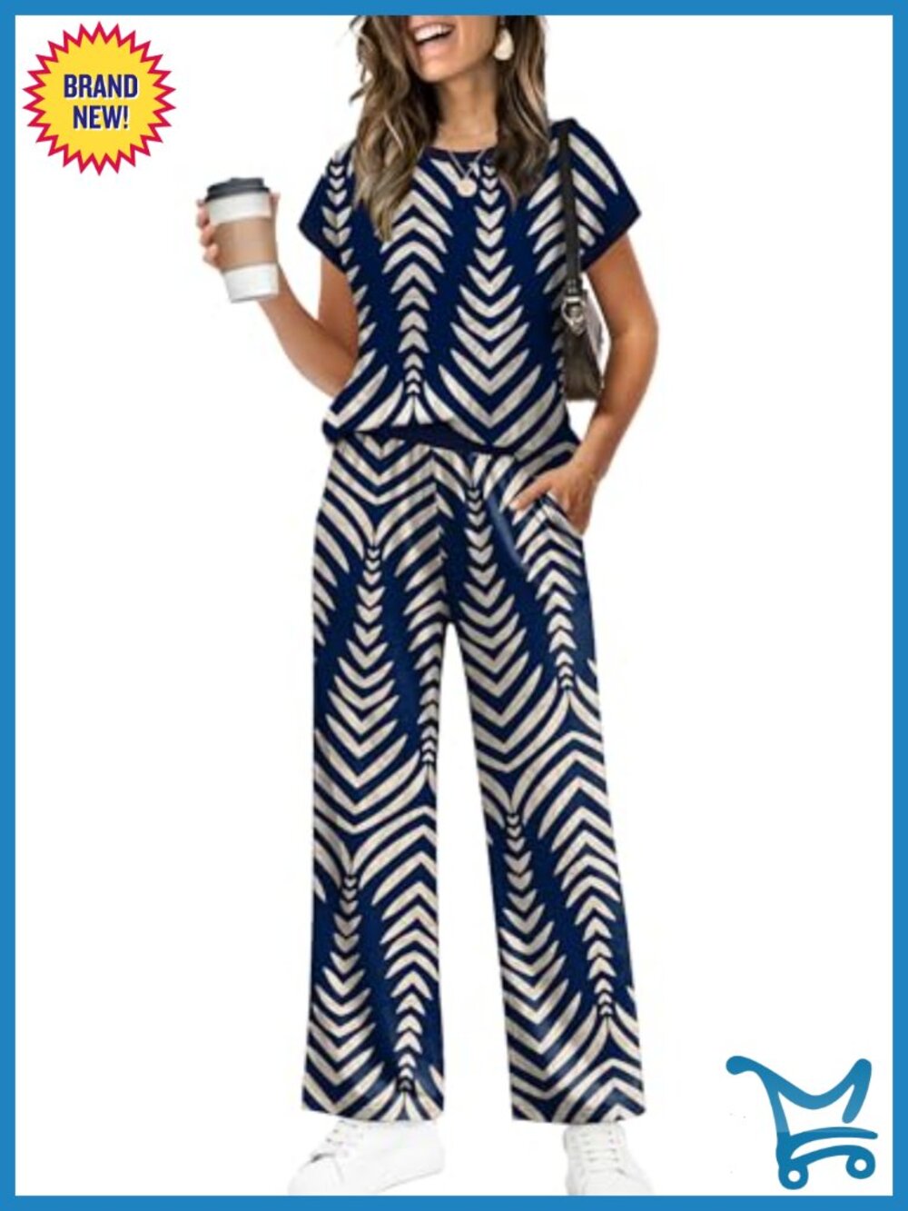 Two Piece Lounge Set Summer Spring Travel Vacation Palazzo Pants Set